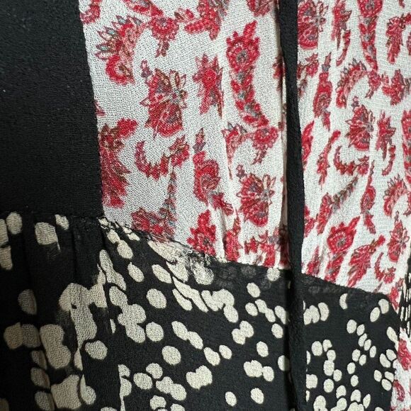 Zara‎ Mixed Print Maxi Dress Floral Flounce Romantic Feminine Asymmetrical Flowy - Picture 10 of 10